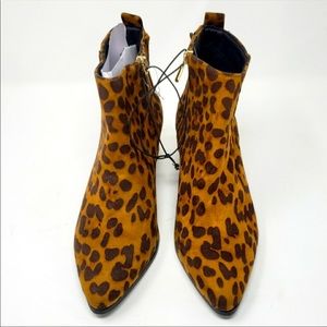 DEBBIE Faux Leopard Ankle  Bootie NWT